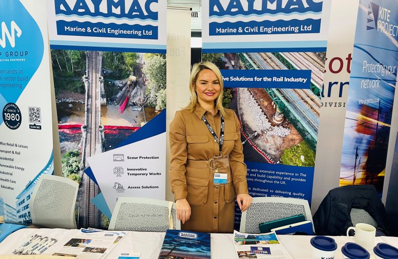 Rhiannon Crees-Moore and Kaymac's Stand at the Rail Infrastructure Networking Event In London