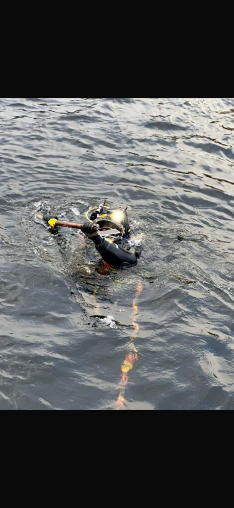 Diver in training