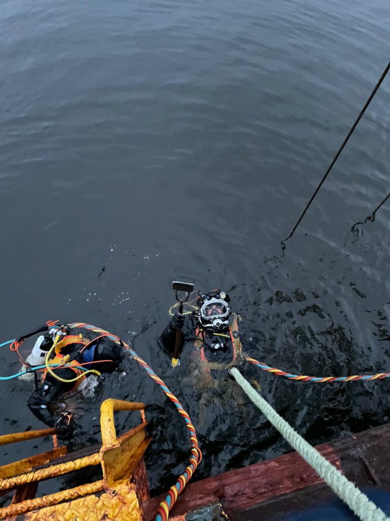 Diver in training
