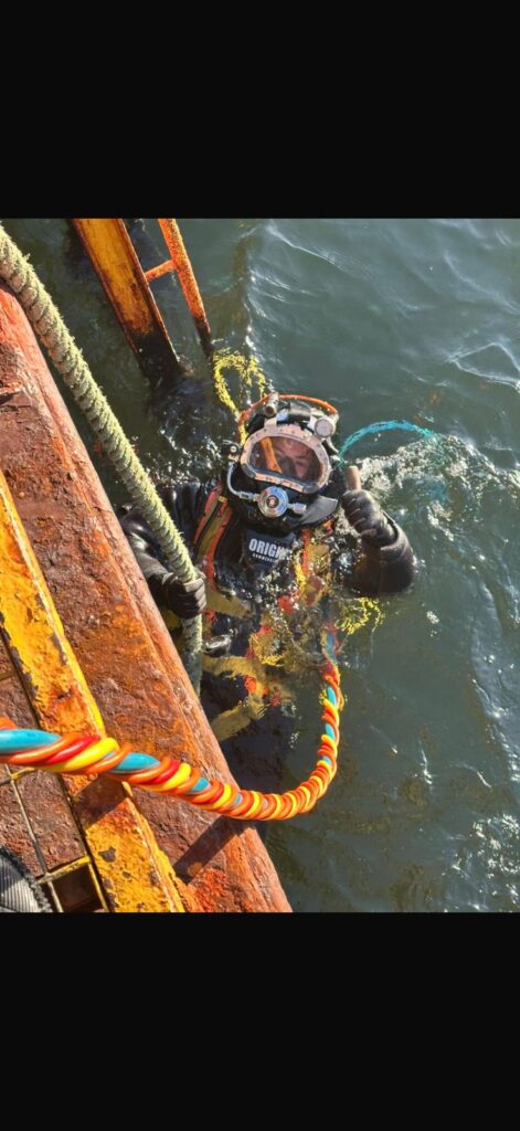 Diver in training