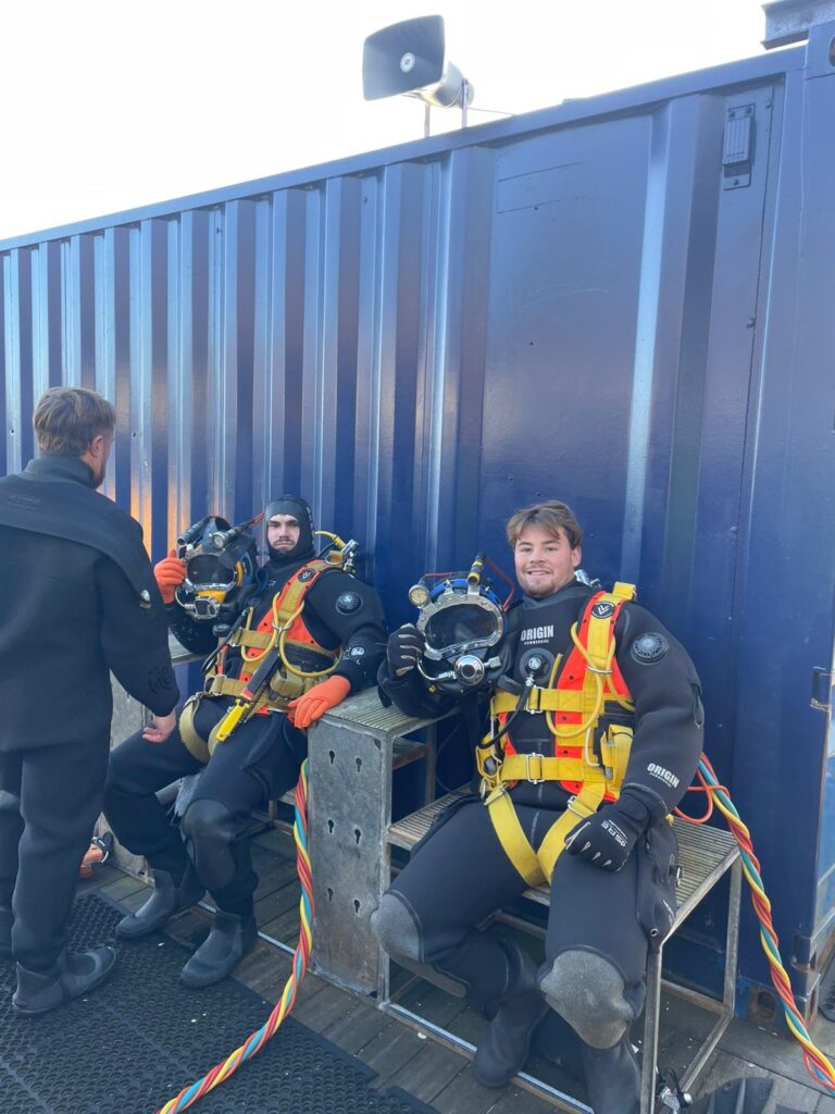 Diver in training