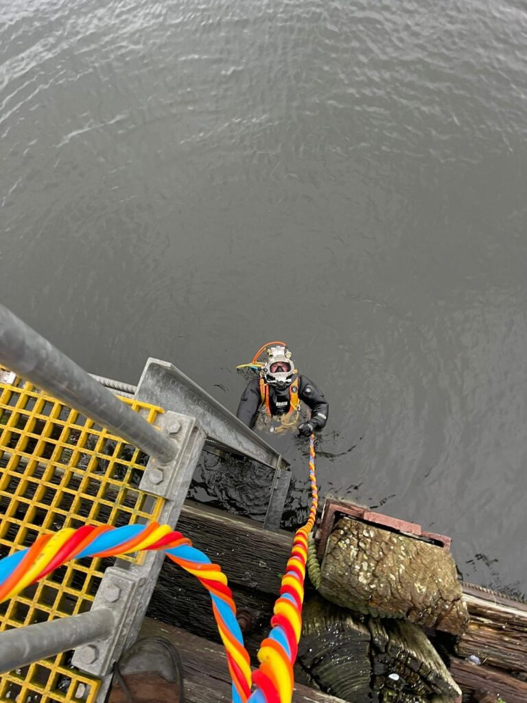 Diver in training